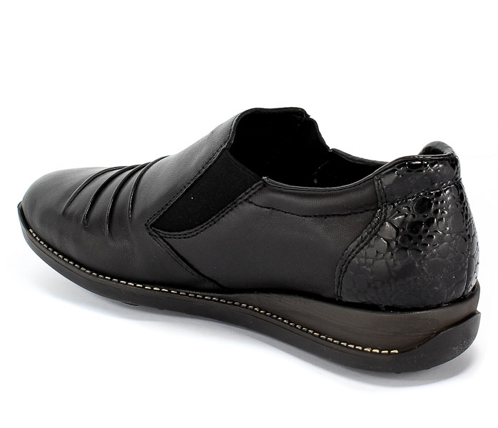 Półbuty Rieker 44254-00 Black Czarny Skóra