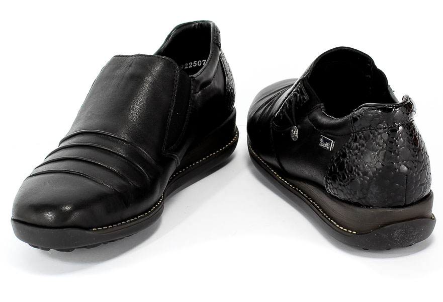 Półbuty Rieker 44254-00 Black Czarny Skóra
