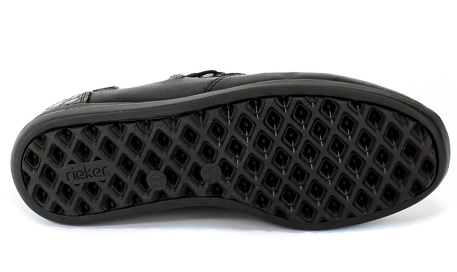 Półbuty Rieker 44254-00 Black Czarny Skóra