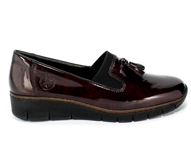 Półbuty Rieker 53751-35 Red Czerwony
