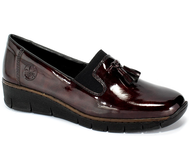 Półbuty Rieker 53751-35 Red Czerwony
