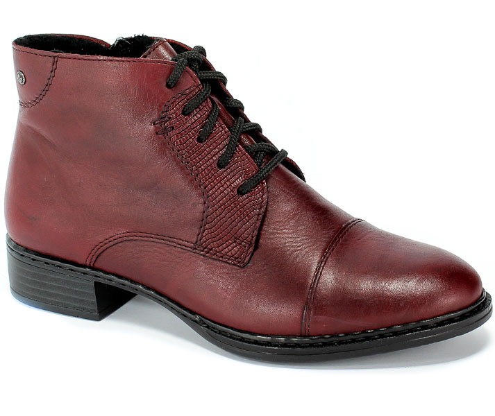 Trzewiki Rieker 73420-35 Red Czerwony Skóra