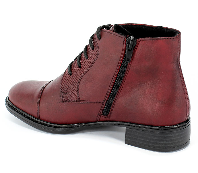 Trzewiki Rieker 73420-35 Red Czerwony Skóra