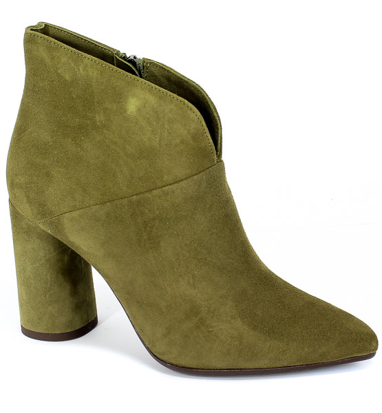 Botki Bravo Moda 2157 Oliwka Zamsz Zielony Skóra