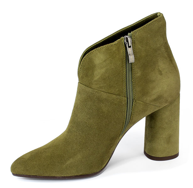 Botki Bravo Moda 2157 Oliwka Zamsz Zielony Skóra