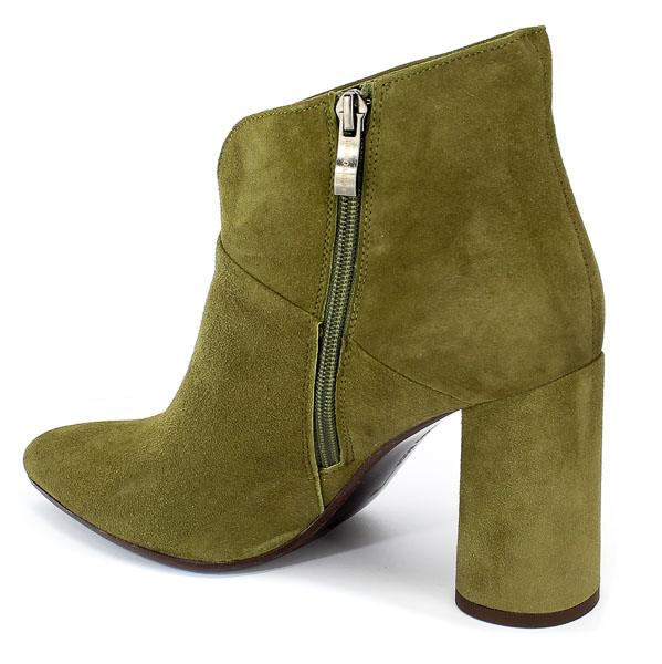 Botki Bravo Moda 2157 Oliwka Zamsz Zielony Skóra