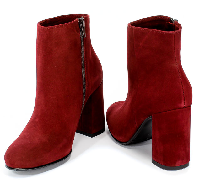 Botki Roma 462 Bordo Skóra