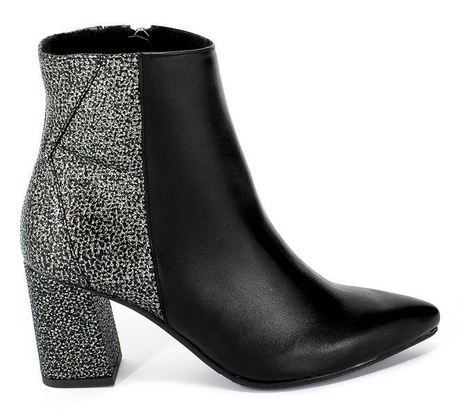 Botki Euro Moda KL 1004-512-S Czarny Skóra