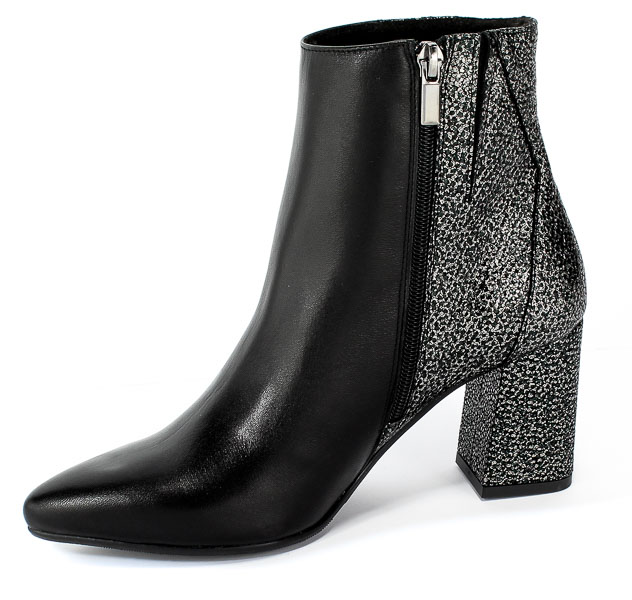 Botki Euro Moda KL 1004-512-S Czarny Skóra