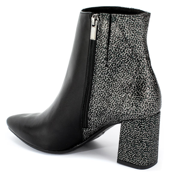 Botki Euro Moda KL 1004-512-S Czarny Skóra