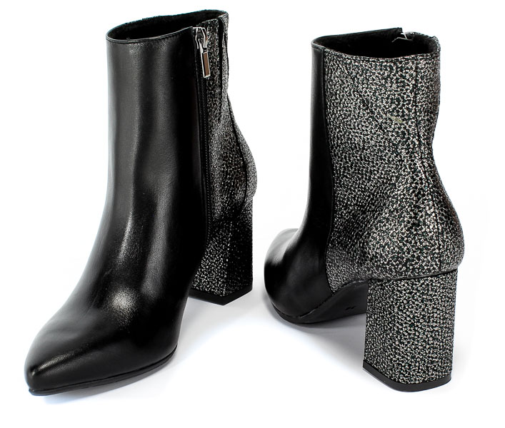 Botki Euro Moda KL 1004-512-S Czarny Skóra