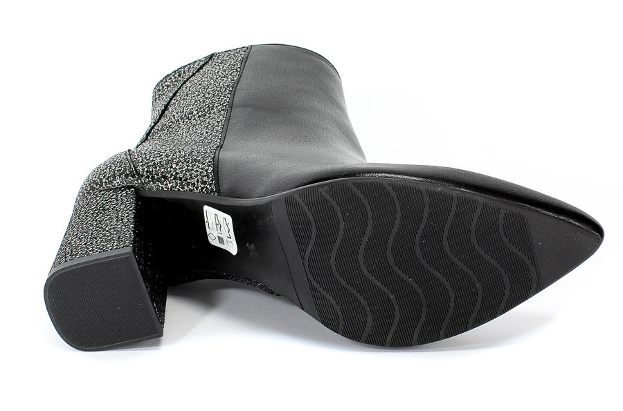 Botki Euro Moda KL 1004-512-S Czarny Skóra