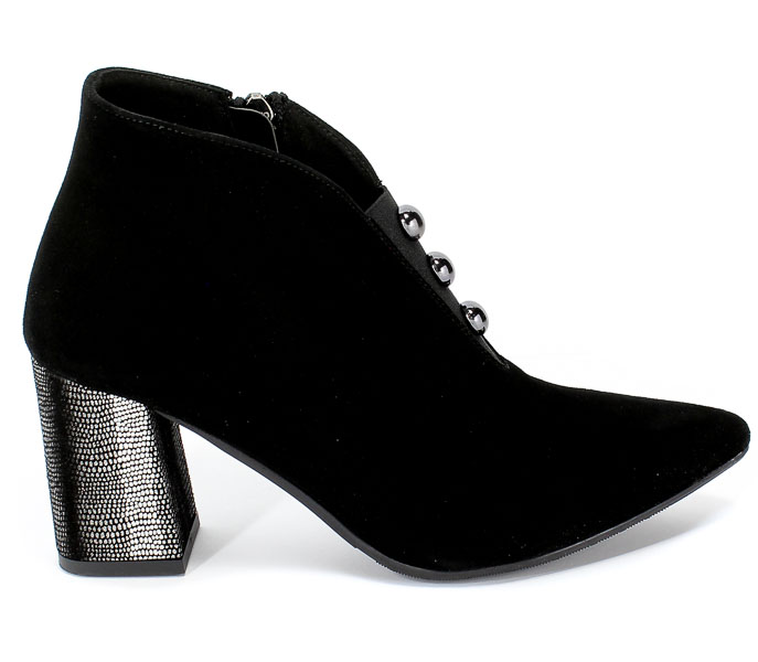 Botki Euro Moda KL 976-509-S Czarny Skóra