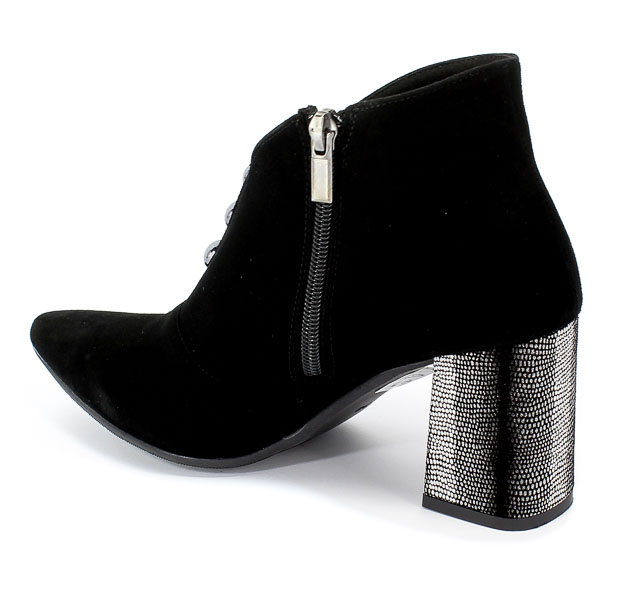 Botki Euro Moda KL 976-509-S Czarny Skóra