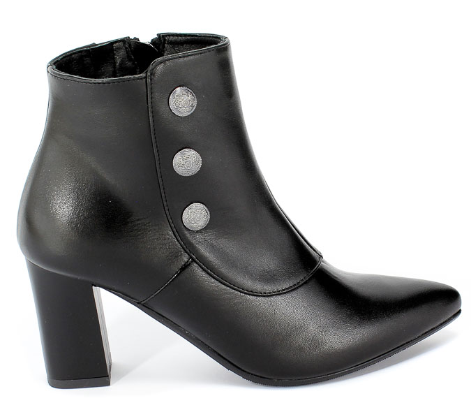 Botki Euro Moda KL 997-226 Czarny Skóra