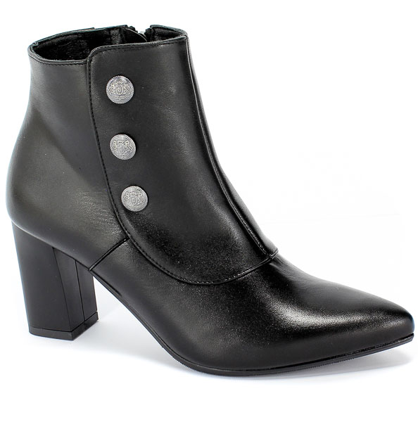 Botki Euro Moda KL 997-226 Czarny Skóra