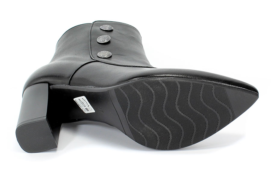 Botki Euro Moda KL 997-226 Czarny Skóra