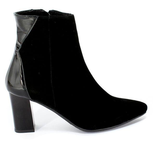Botki Euro Moda KL 1005-553 Czarny Skóra