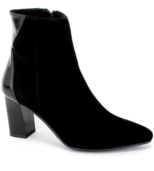 Botki Euro Moda KL 1005-553 Czarny Skóra