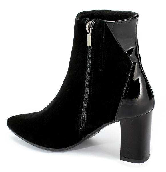 Botki Euro Moda KL 1005-553 Czarny Skóra