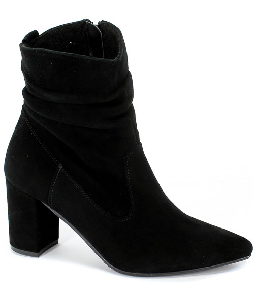 Botki Euro Moda KL 1020-539-S Czarny Skóra