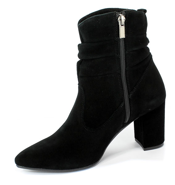 Botki Euro Moda KL 1020-539-S Czarny Skóra