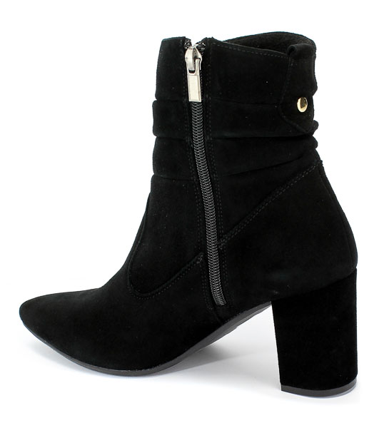 Botki Euro Moda KL 1020-539-S Czarny Skóra