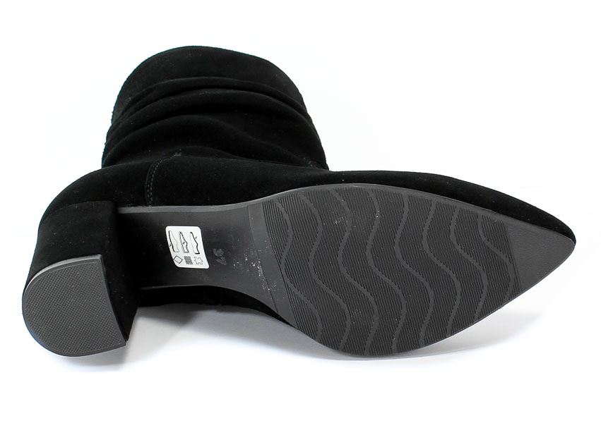 Botki Euro Moda KL 1020-539-S Czarny Skóra