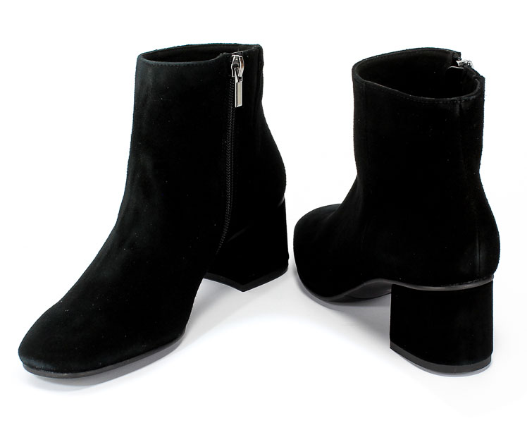 Botki Euro Moda KL 1024-578-S Czarny Skóra
