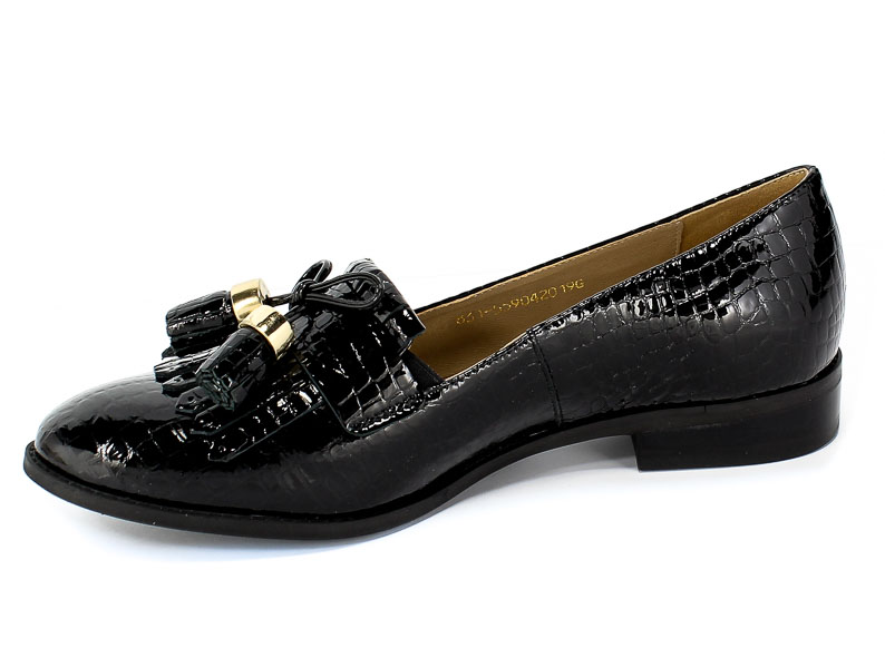 Półbuty Euro Moda KL 831-559 Czarny Skóra