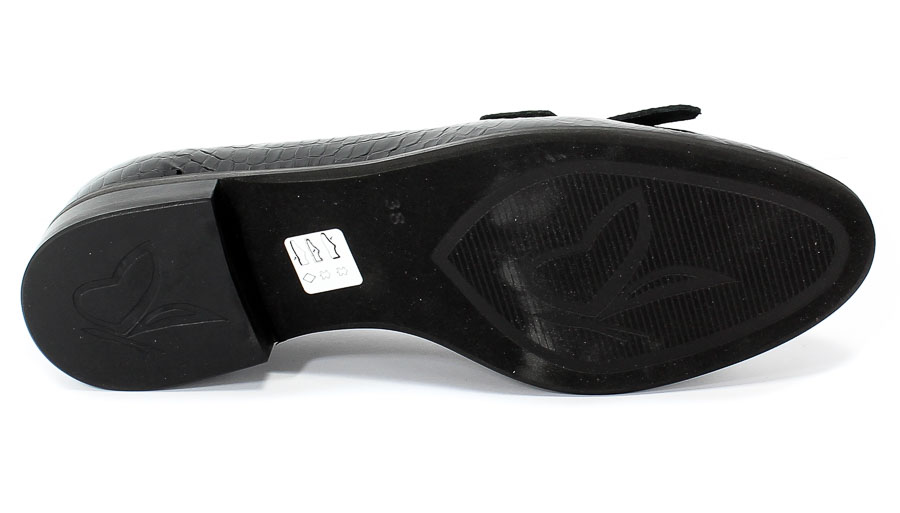 Półbuty Euro Moda KL 831-559 Czarny Skóra