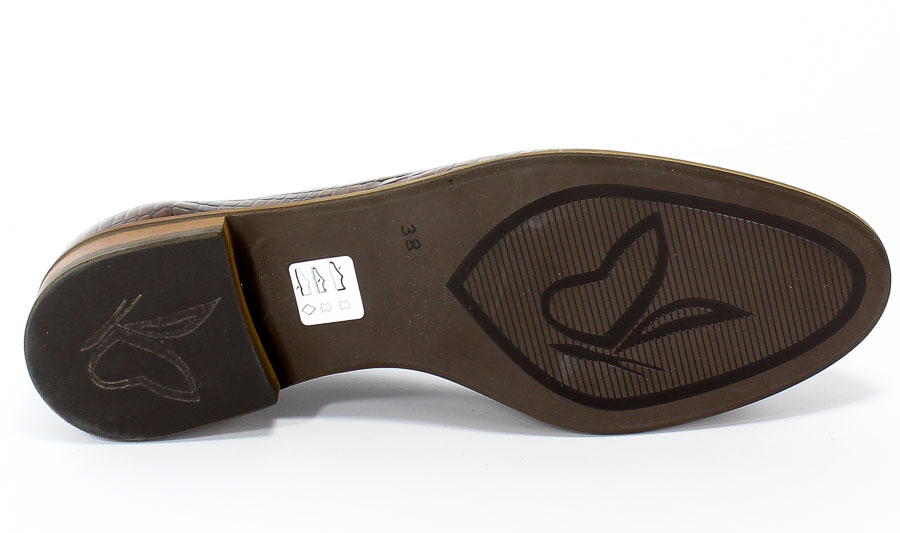 Półbuty Euro Moda KL 831-582 Brązowy Skóra