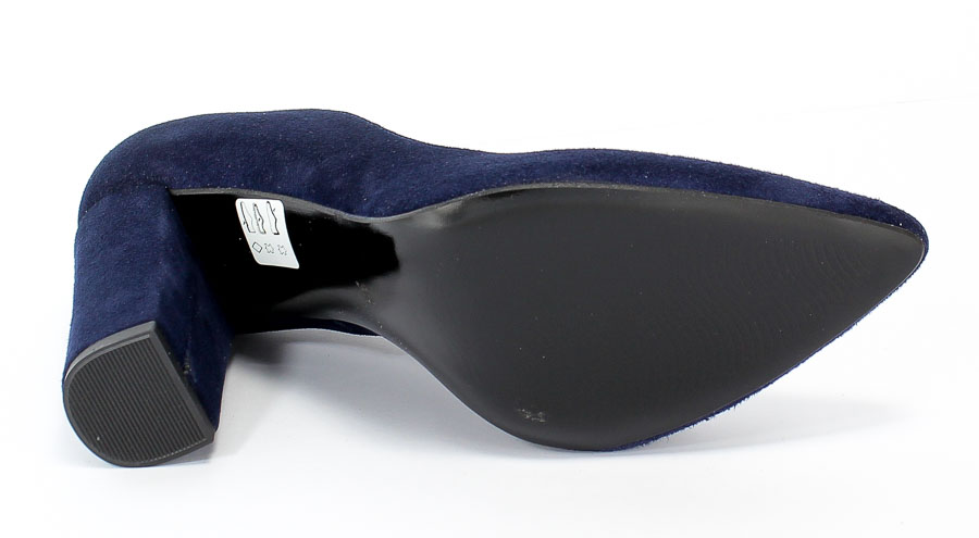 Czółenka Euro Moda KL 987-601-S Granatowy Skóra