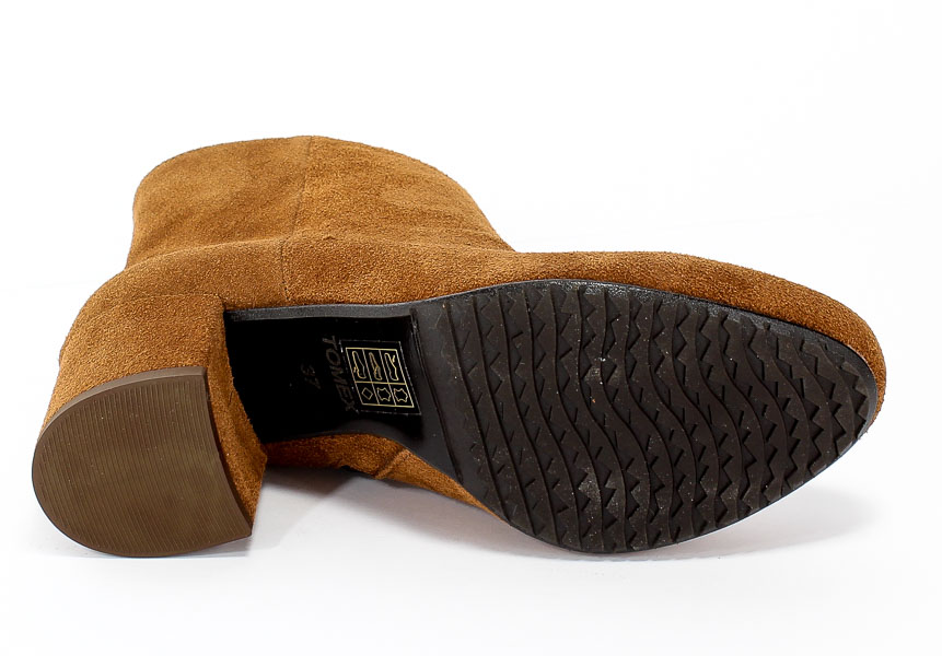 Botki Tomex 1741 Koniakowy Brązowy Skora