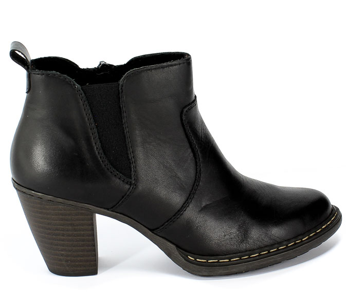 Trzewiki Rieker 55284-00 Black Czarny Skóra