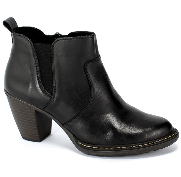 Trzewiki Rieker 55284-00 Black Czarny Skóra