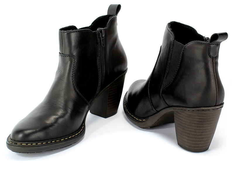 Trzewiki Rieker 55284-00 Black Czarny Skóra