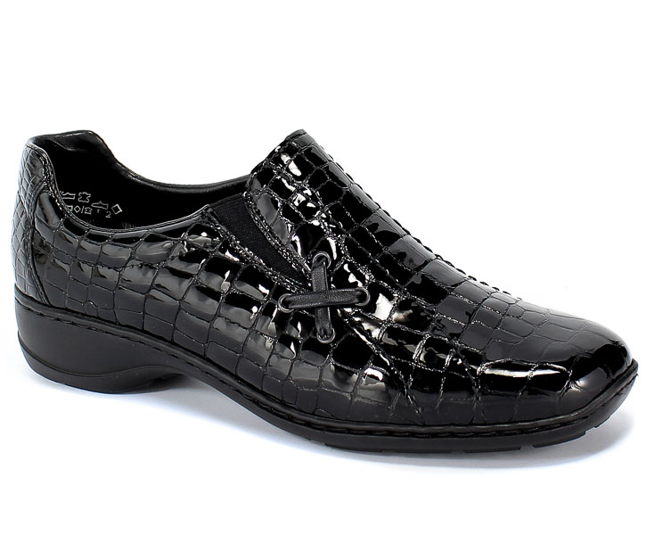 Półbuty Rieker 58350-00 Black Czarny Skóra