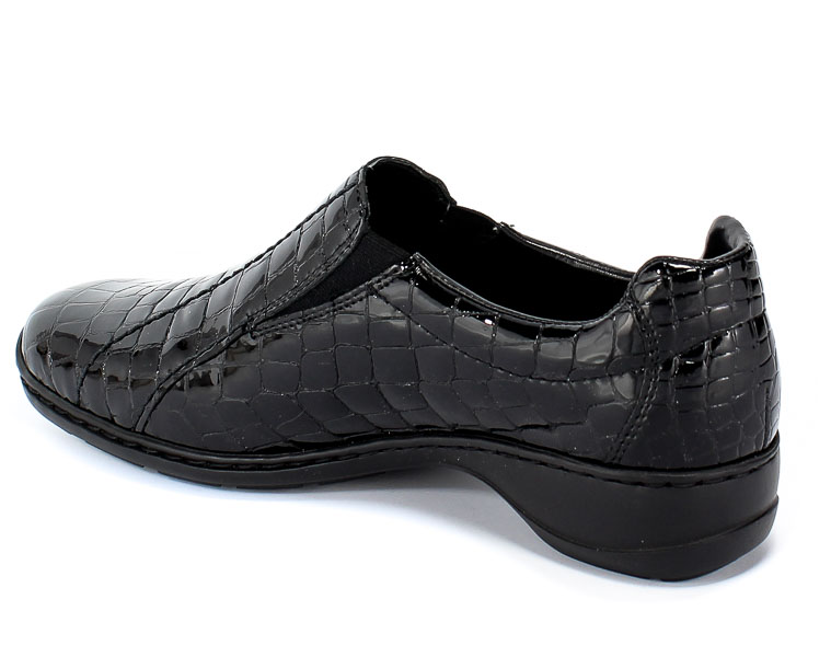 Półbuty Rieker 58350-00 Black Czarny Skóra