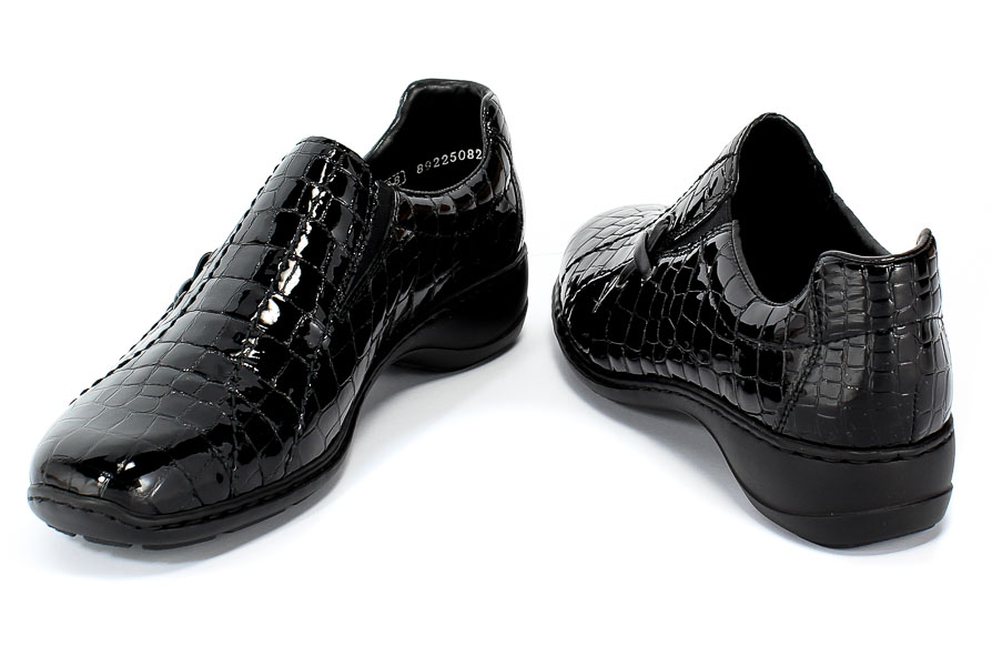 Półbuty Rieker 58350-00 Black Czarny Skóra