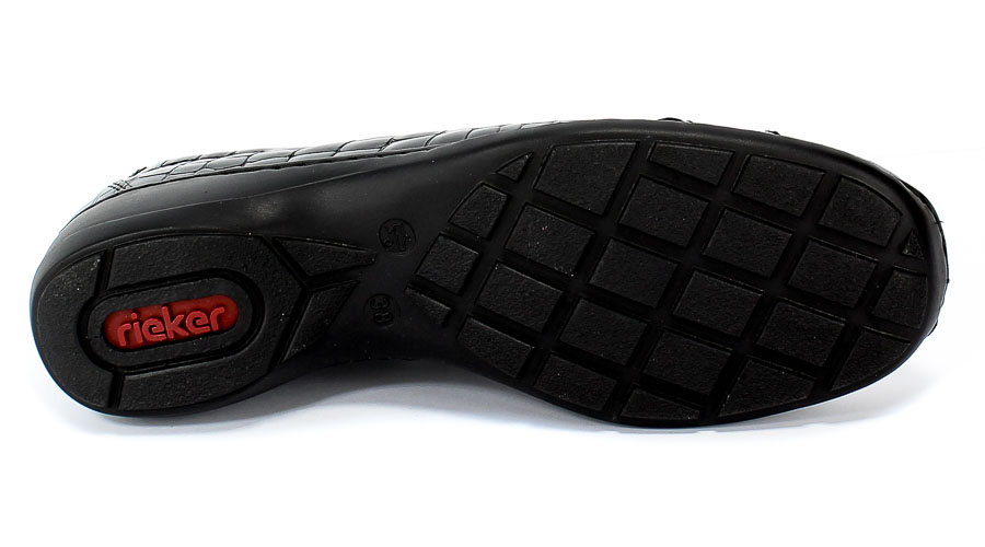 Półbuty Rieker 58350-00 Black Czarny Skóra