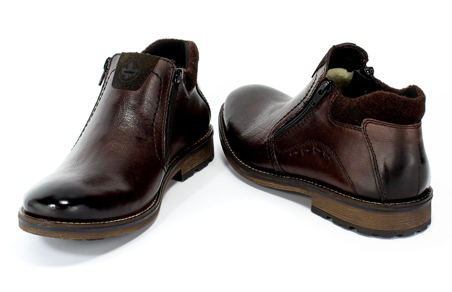 Trzewiki Rieker B5582-25 Brown Brązowy Skóra