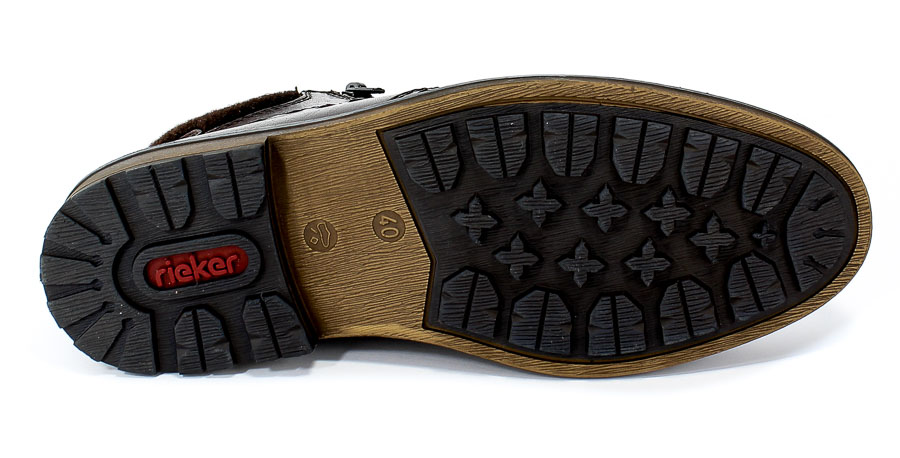 Trzewiki Rieker B5582-25 Brown Brązowy Skóra
