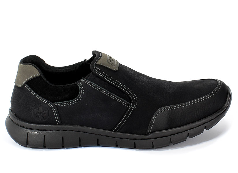 Półbuty Rieker B8782-01 Black Combination Czarny