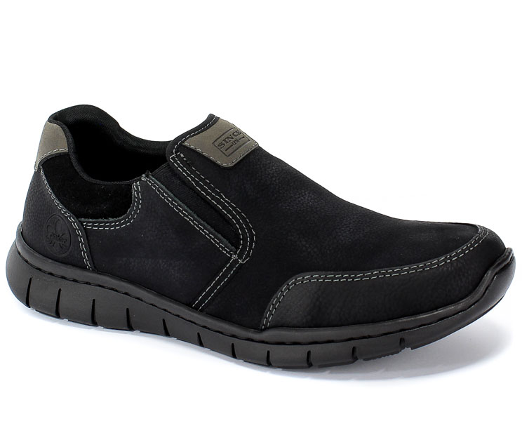 Półbuty Rieker B8782-01 Black Combination Czarny