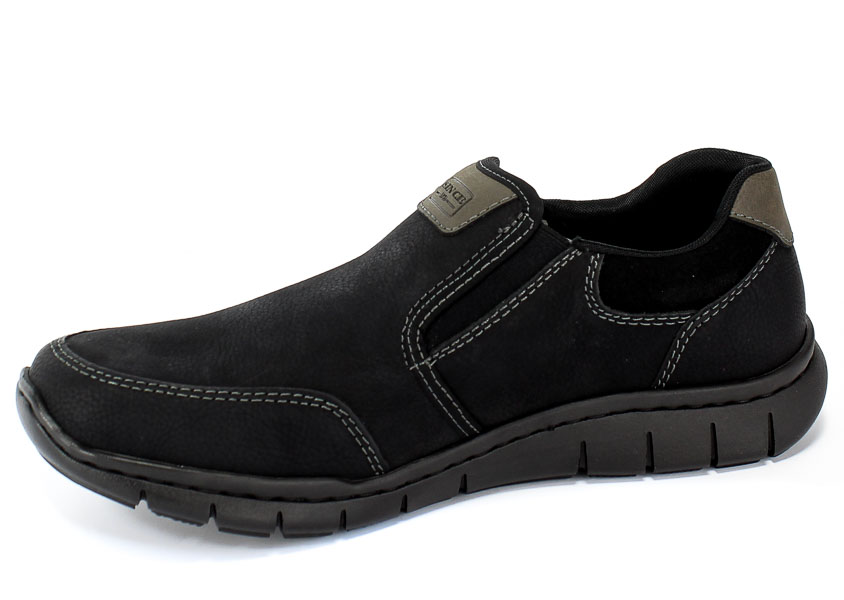 Półbuty Rieker B8782-01 Black Combination Czarny