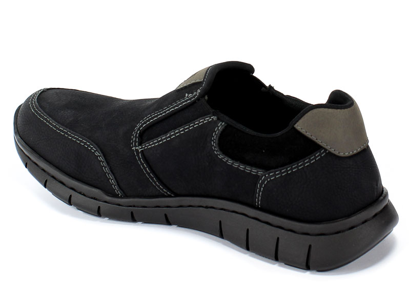 Półbuty Rieker B8782-01 Black Combination Czarny