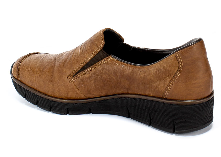 Półbuty Rieker 53783-22 Brown Brązowy Skóra
