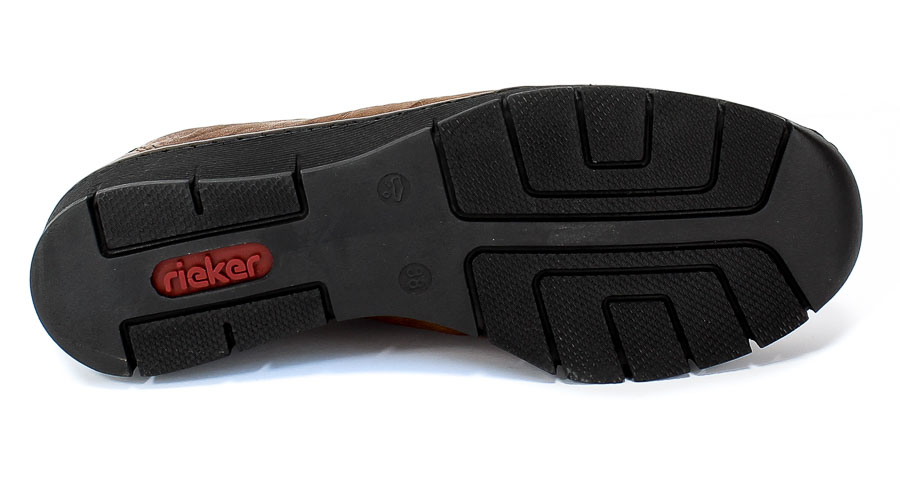 Półbuty Rieker 53783-22 Brown Brązowy Skóra