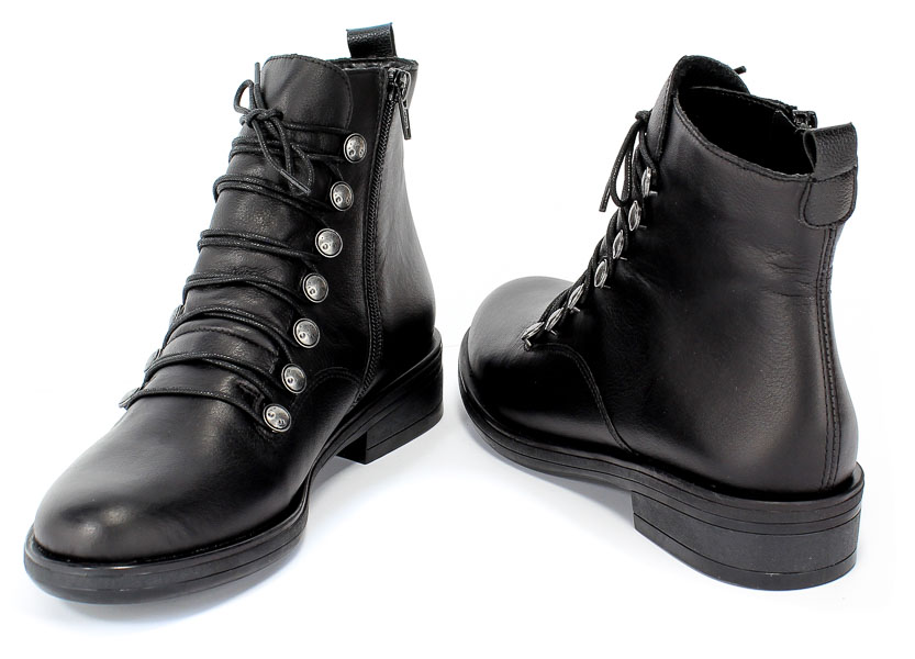 Trzewiki Remonte R4974-00 Black Czarny Skóra